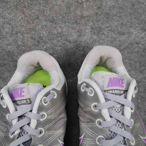 Nike Shoes Womens 7 Athletic Trainers Lunarglide 2 Running Sneakers Grey Purple - Picture 3 of 11